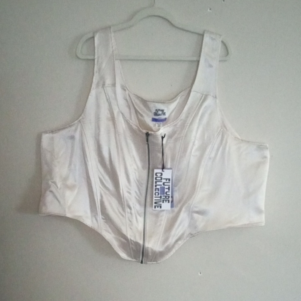 Future Collective Boho Satin Whimsygoth  Corset Top 28W-30W